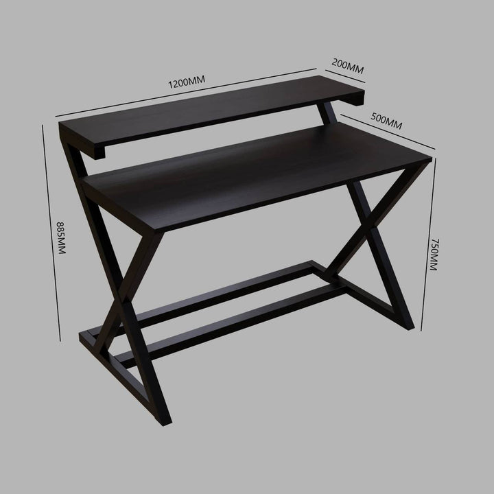 Austin Study Table in White Color with Upper Shelve | Computer Table | Study Table for Home