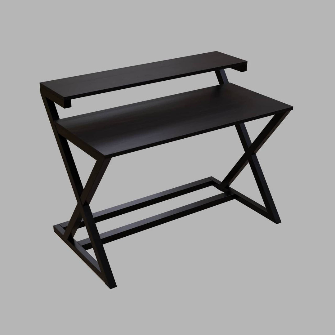 Austin Study Table in White Color with Upper Shelve | Computer Table | Study Table for Home