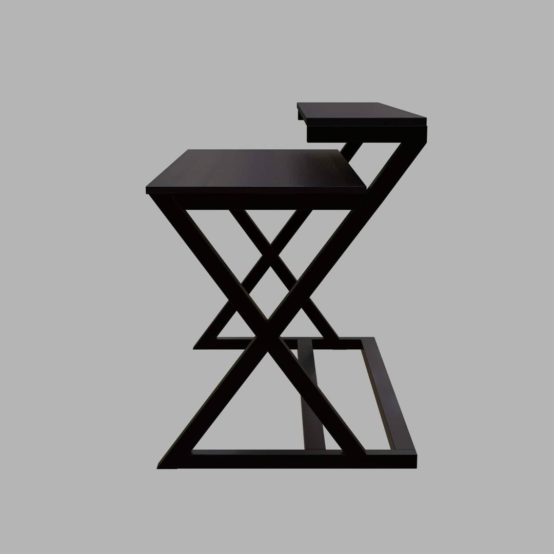 Austin Study Table in White Color with Upper Shelve | Computer Table | Study Table for Home