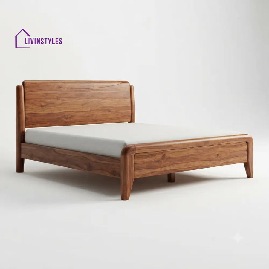 Phumeza Wooden Double Bed | King Size Bed | Queen Size Bed - Bed Without Storage