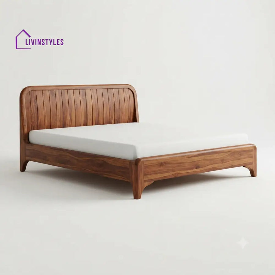 Phumla Wooden Double Bed | King Size Bed | Queen Size Bed - Bed Without Storage