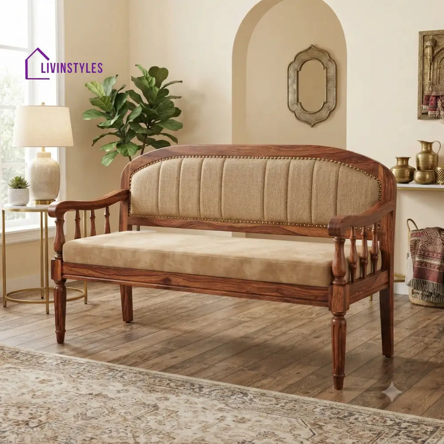 Piccolo Wooden Bench for Living Room | Bedroom | Extra Seating