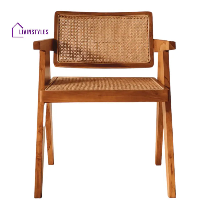 Pihu 6 Seater Dining Table Set With Rattan Chairs