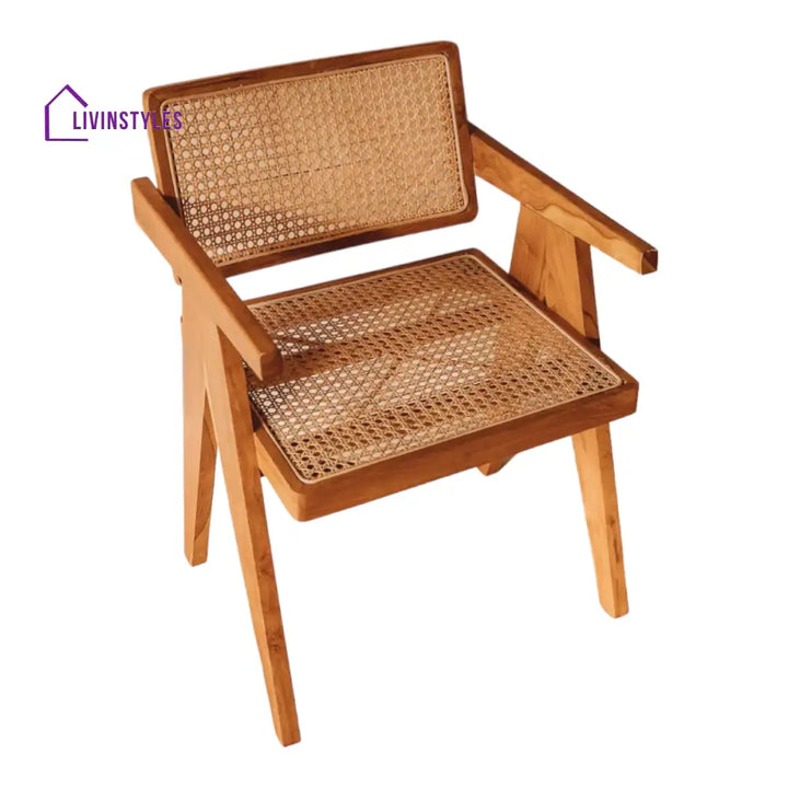 Pihu 6 Seater Dining Table Set With Rattan Chairs