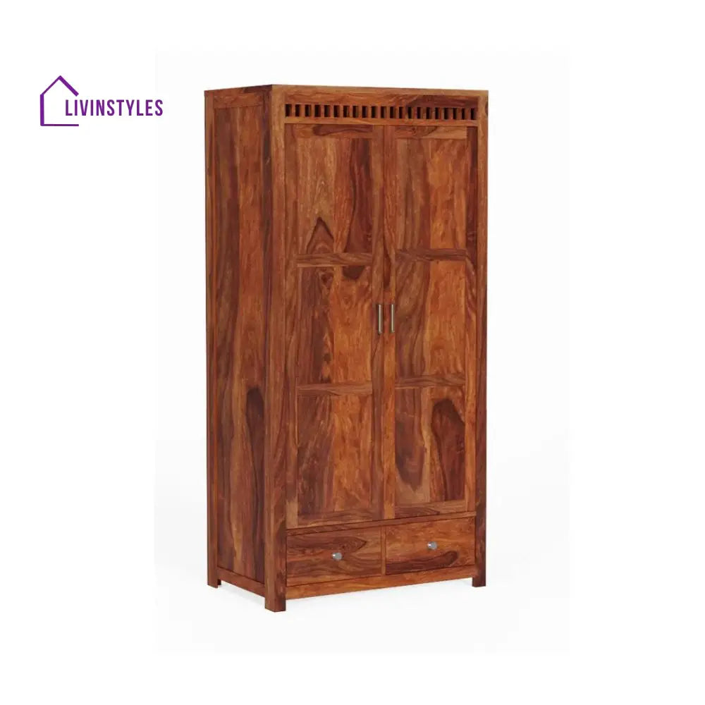 Pilar 2 door sheesham wood wardrobe