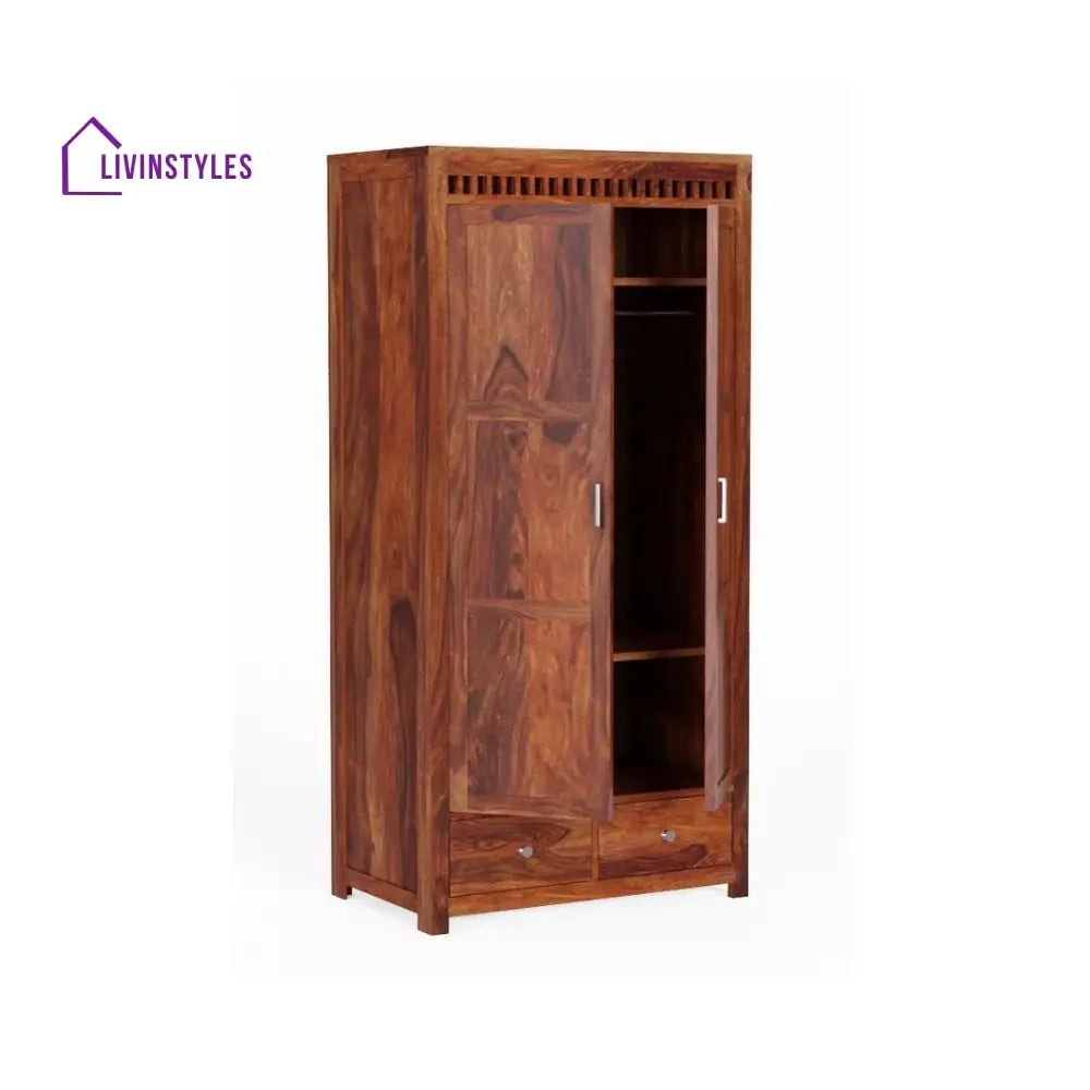 Pilar 2 door sheesham wood wardrobe