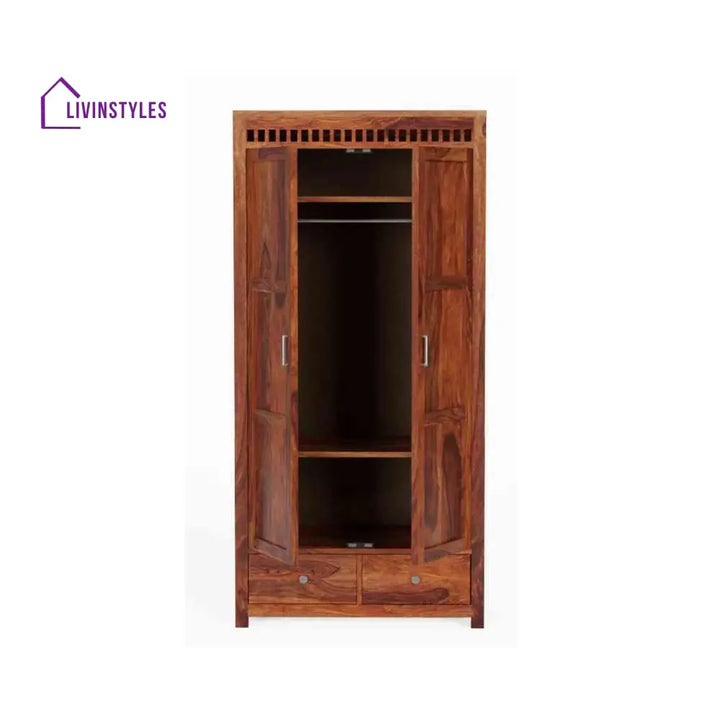 Pilar 2 door sheesham wood wardrobe