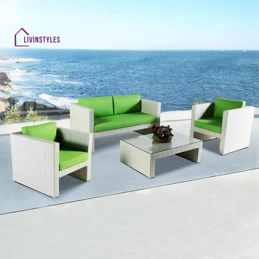 Pilar 4-Piece Outdoor Rattan Wicker Patio Sofa Set - Sofa Set