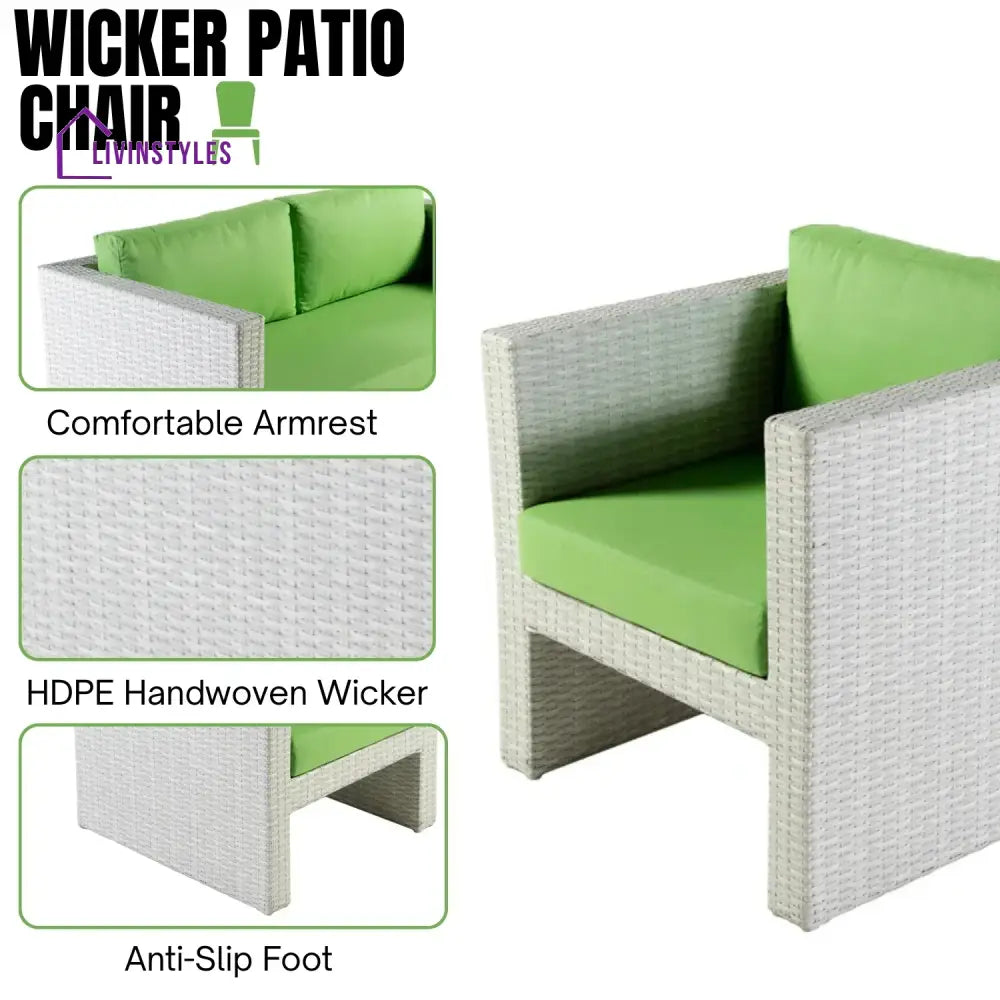 Pilar 4-Piece Outdoor Rattan Wicker Patio Sofa Set - Sofa Set