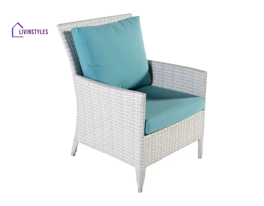 Pio Outdoor Sofa Set 2 Seater 2 Single seater and 1 Center Table (White) - Sofa Sets