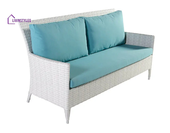 Pio Outdoor Sofa Set 2 Seater 2 Single seater and 1 Center Table (White) - Sofa Sets