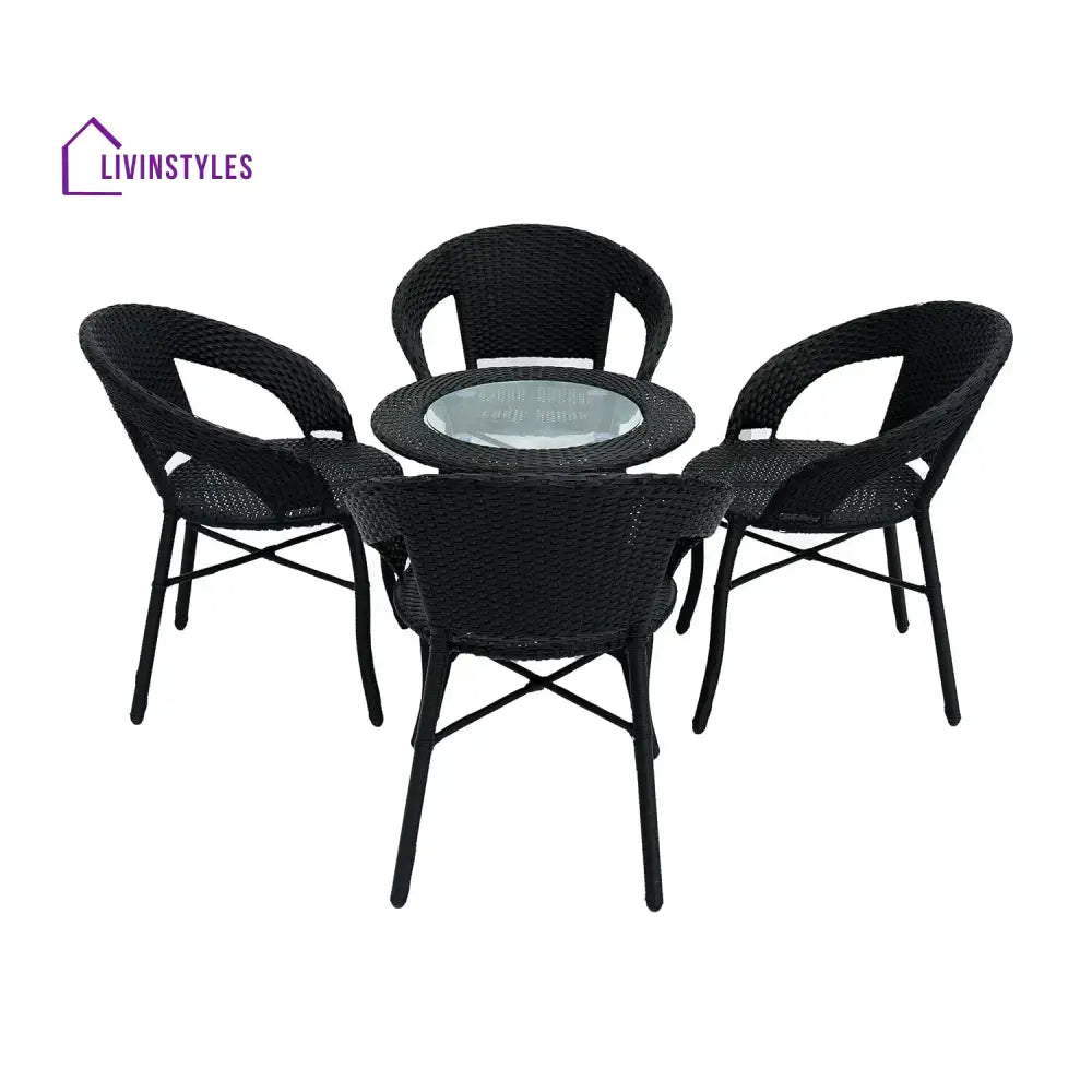 Piper 5-Piece Outdoor Rattan Wicker Patio Bistro Set Patio Set