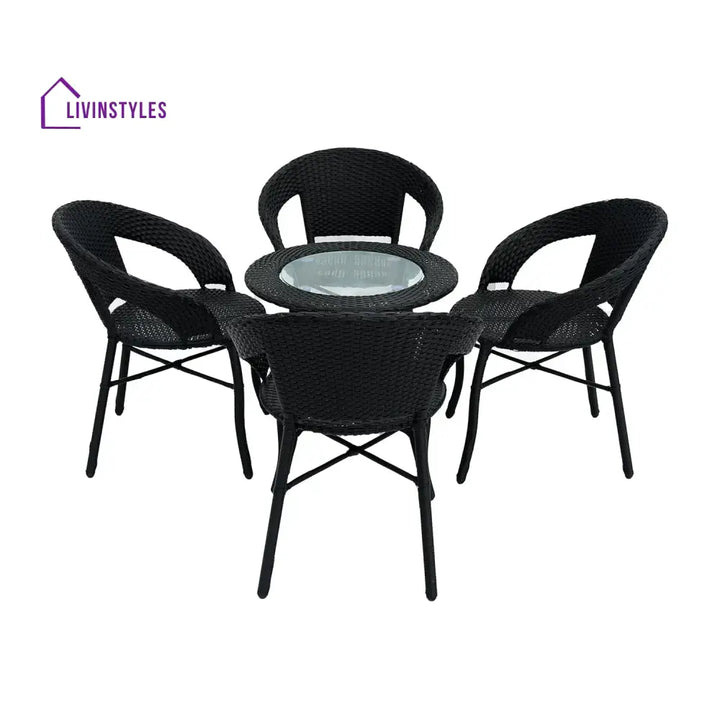 Piper 5-Piece Outdoor Rattan Wicker Patio Bistro Set Patio Set