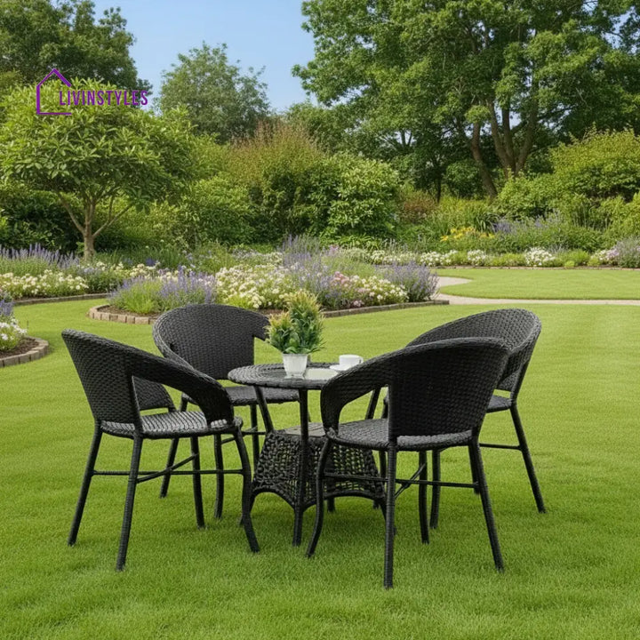 Piper 5-Piece Outdoor Rattan Wicker Patio Bistro Set Patio Set