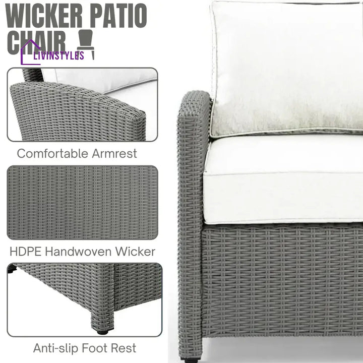 Piper L-Shape Outdoor Wicker Sofa Set - Sofa Set
