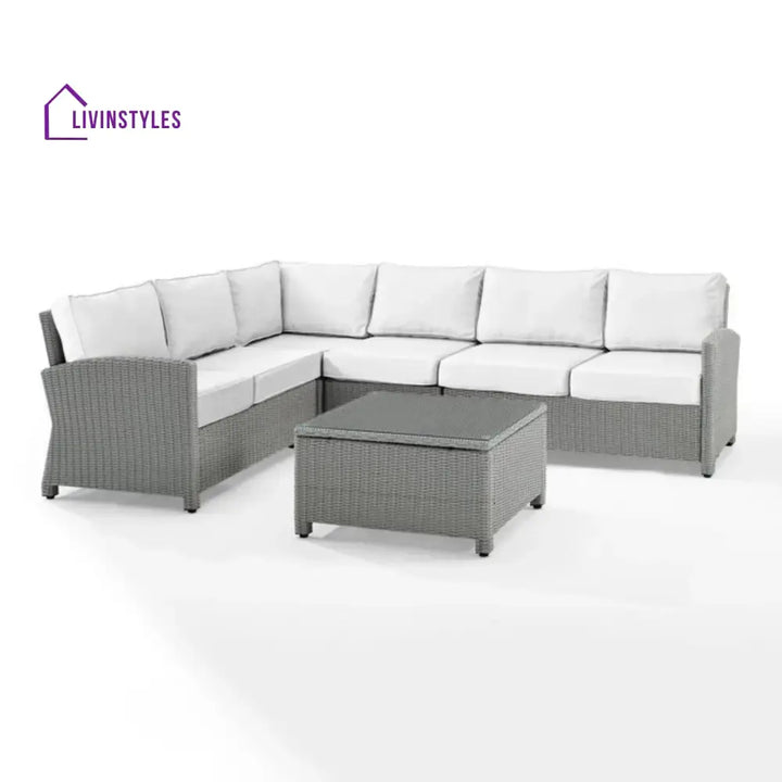 Piper L-Shape Outdoor Wicker Sofa Set - Sofa Set