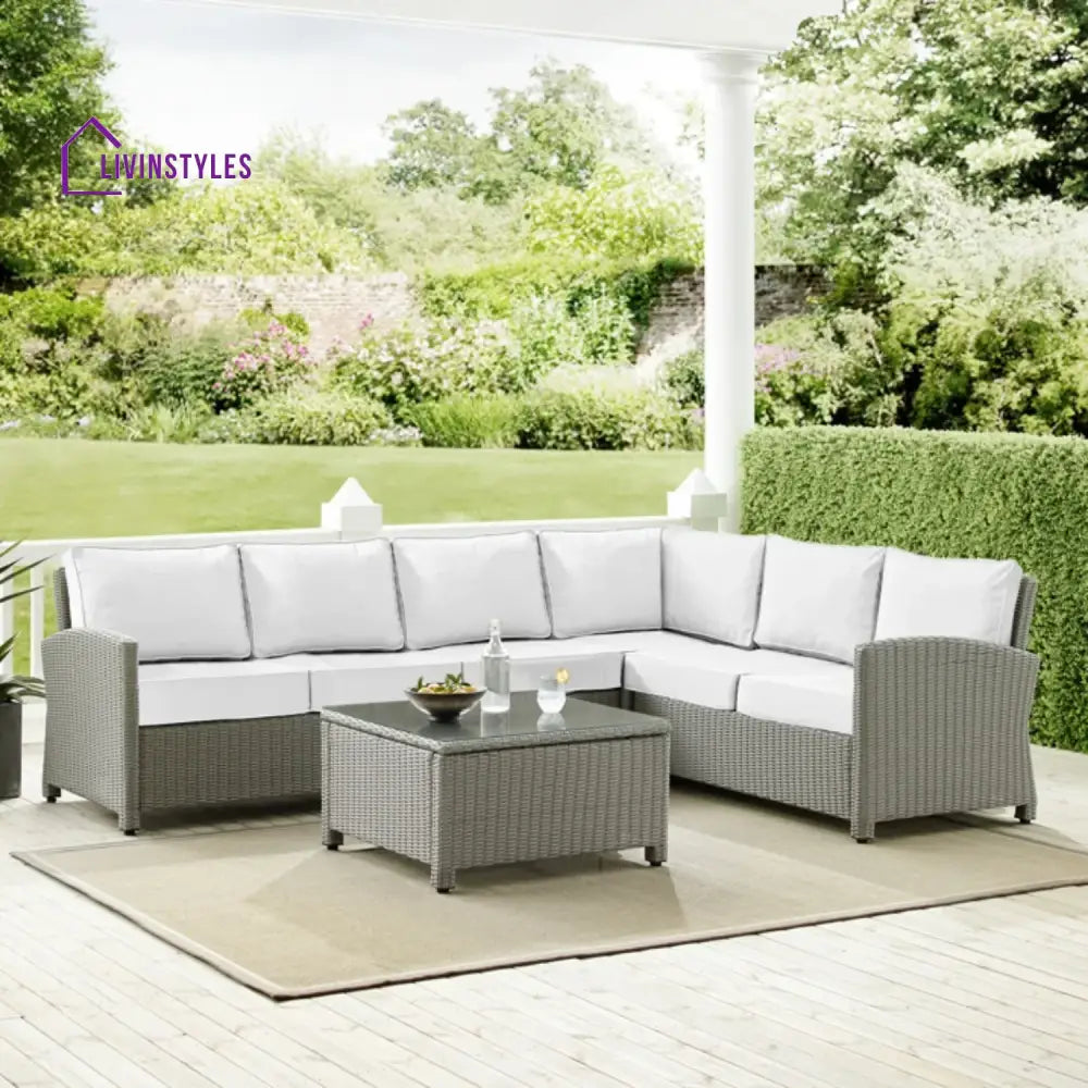 Piper L-Shape Outdoor Wicker Sofa Set - Sofa Set