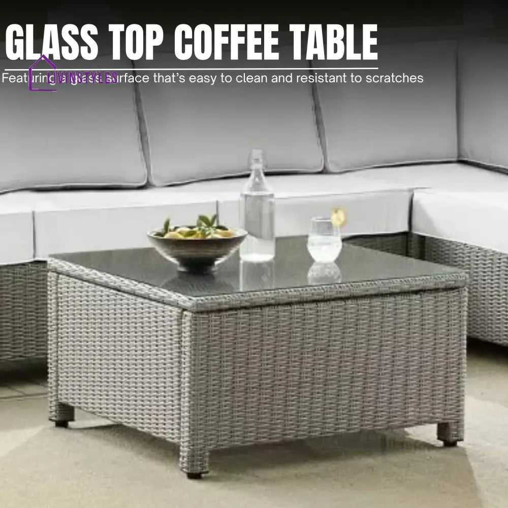 Piper L-Shape Outdoor Wicker Sofa Set - Sofa Set