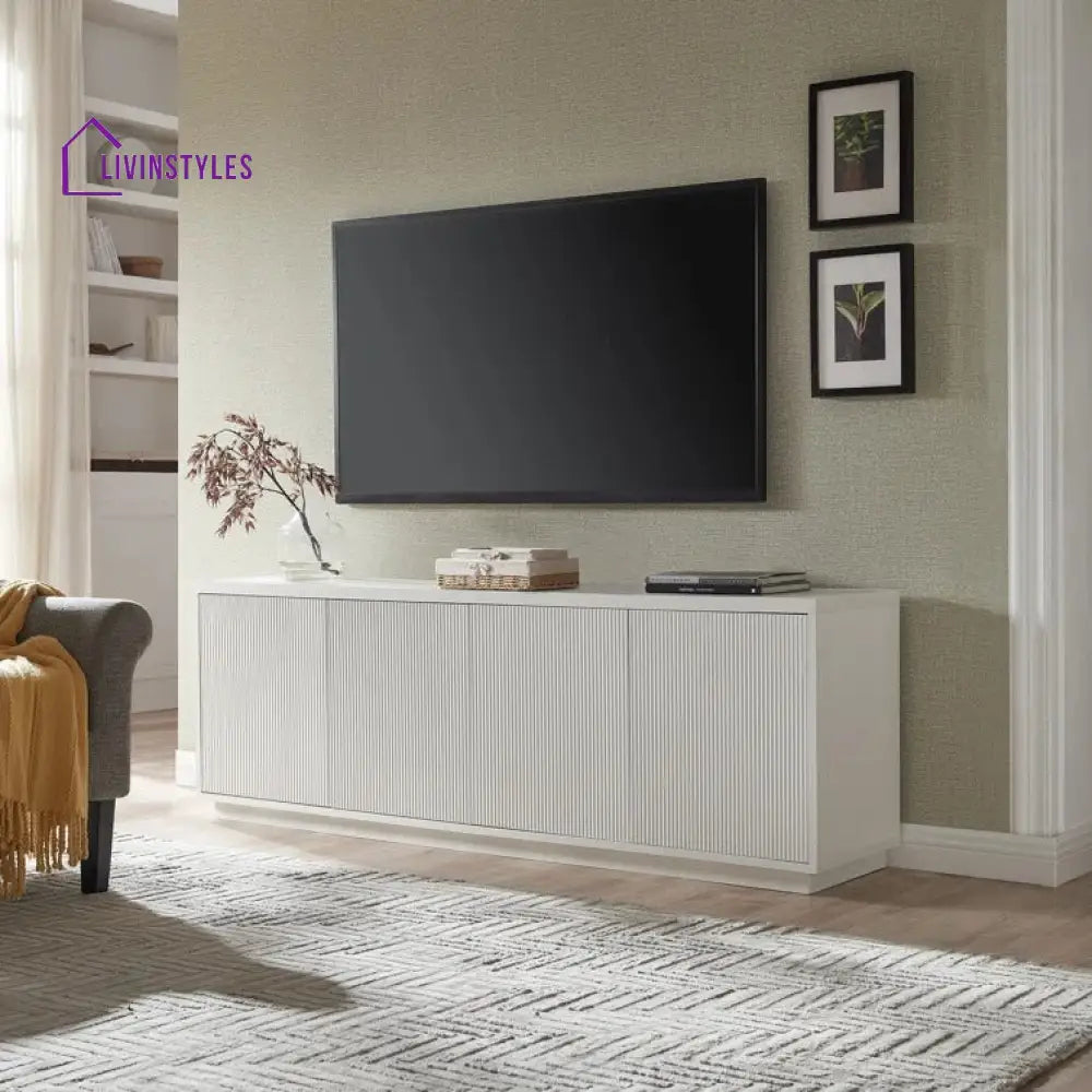 Piper Wooden Finish Tv Unit Stand for Living Room