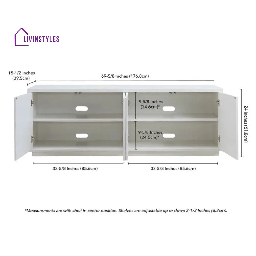 Piper Wooden Finish Tv Unit Stand for Living Room