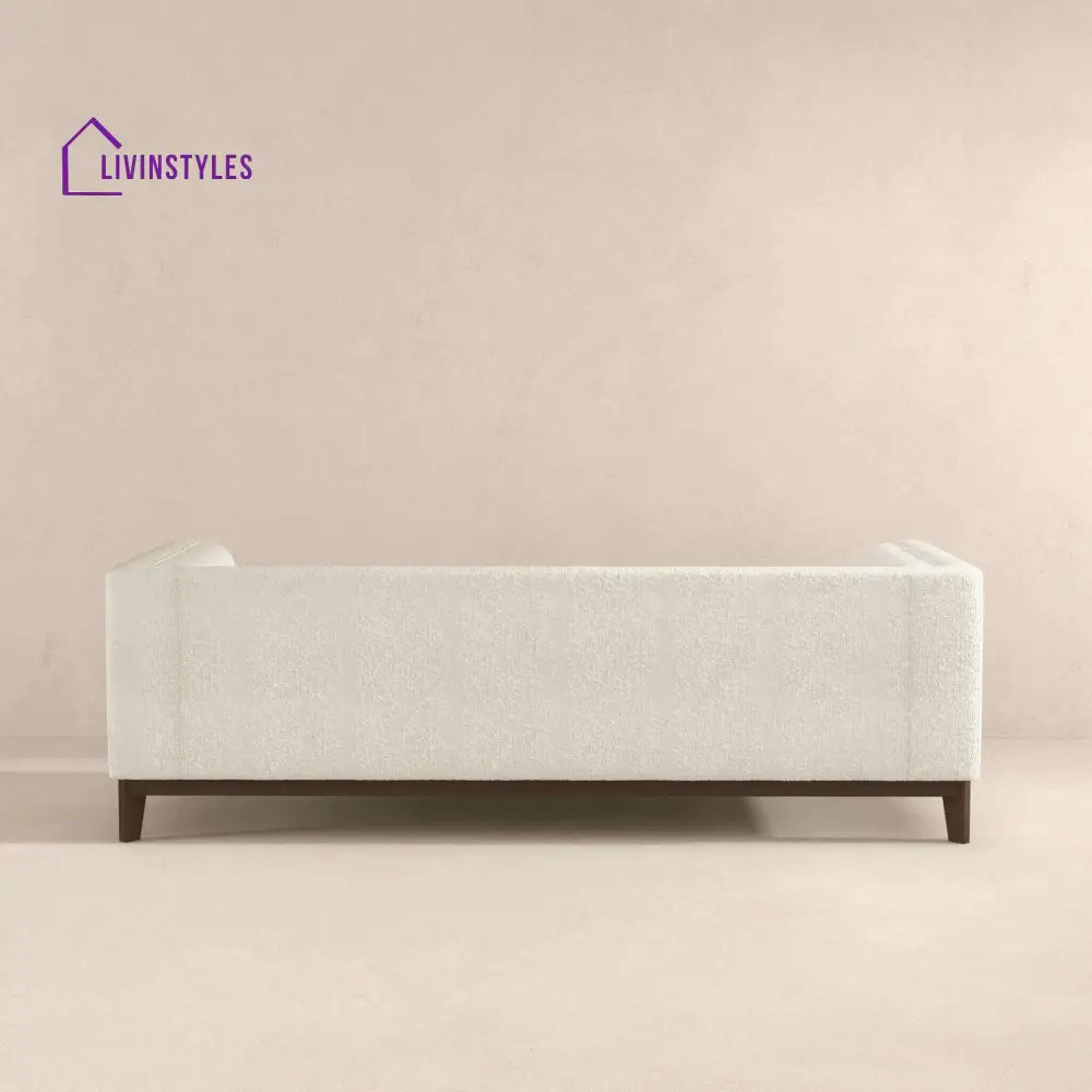 Piyush Cream Three Seater Sofa For Living Room