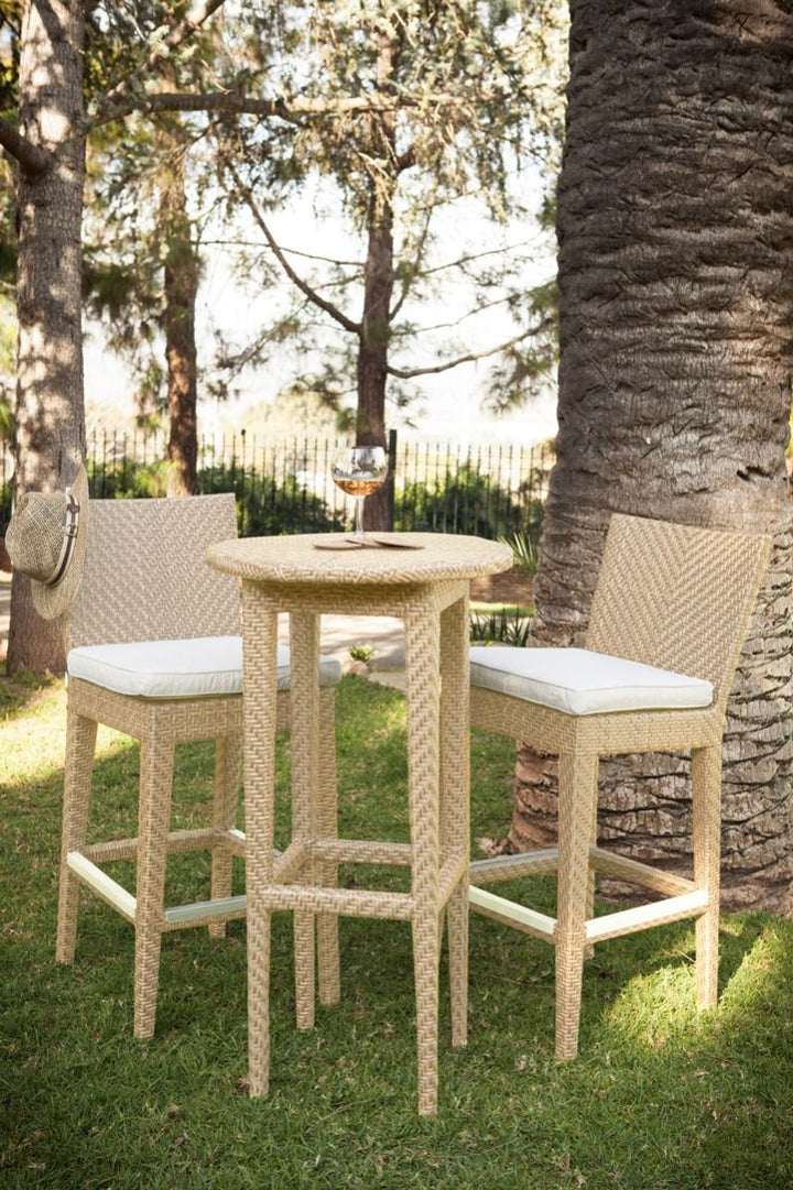 Lombardi Outdoor Patio Bar Sets 2 Chairs and 1 Table (Cream)