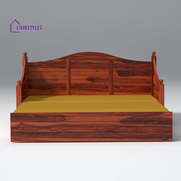 Platon Nest Sheesham Wood Sofa Cum Bed In Reddish Rosewood sofa