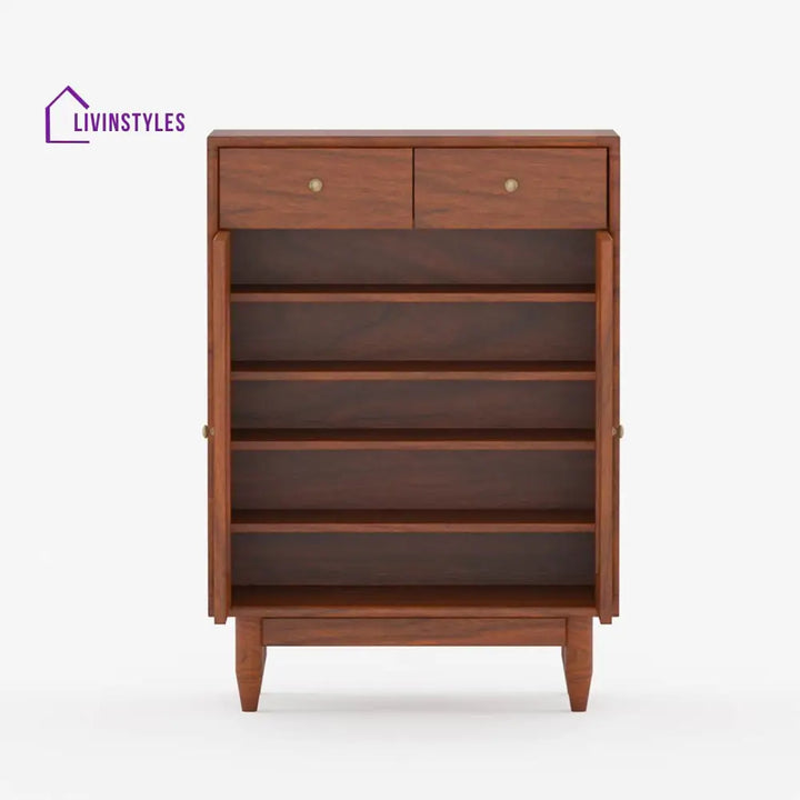 Platon Solid Wood Acacia Cane Cabinet and Sideboard (Honey Finish)