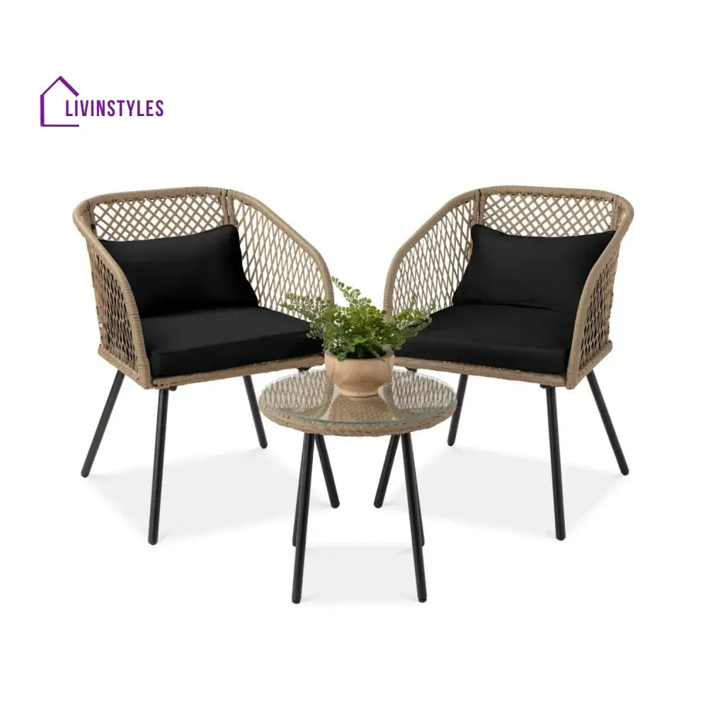 Poet Outdoor Wicker 3-Piece Patio Set - Patio Set