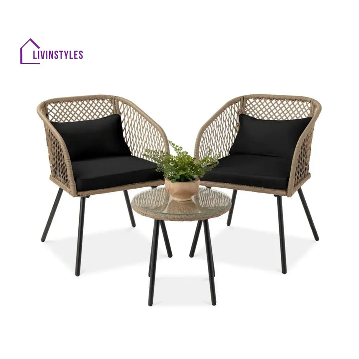 Poet Outdoor Wicker 3-Piece Patio Set - Patio Set