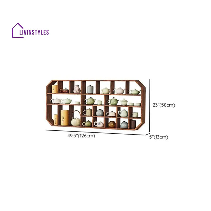 Polina Solid Wood Storage Shelves