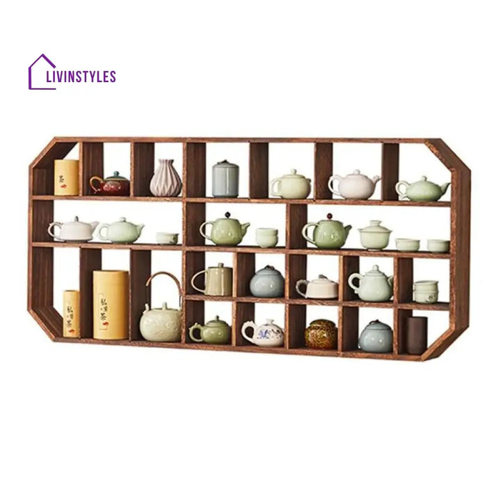 Polina Solid Wood Storage Shelves