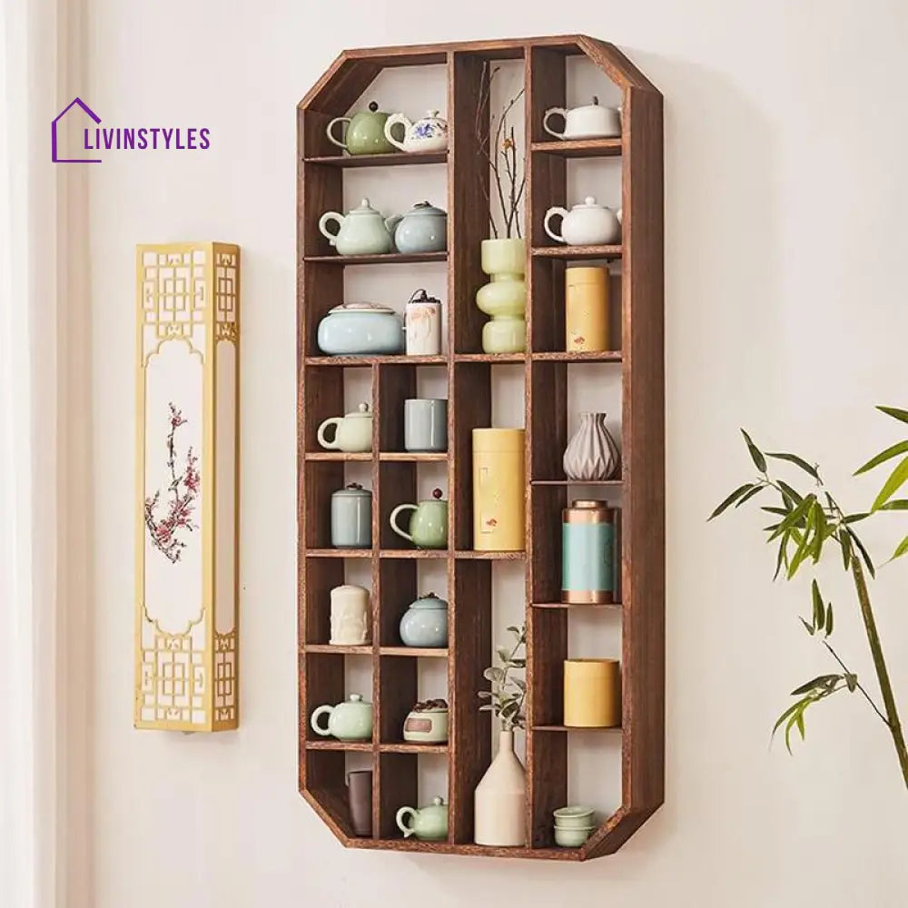 Polina Solid Wood Storage Shelves