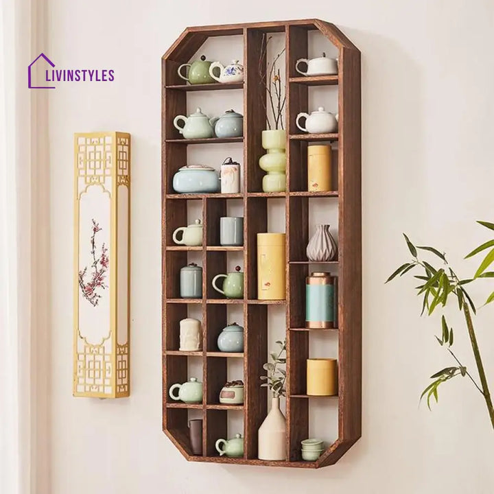 Polina Solid Wood Storage Shelves