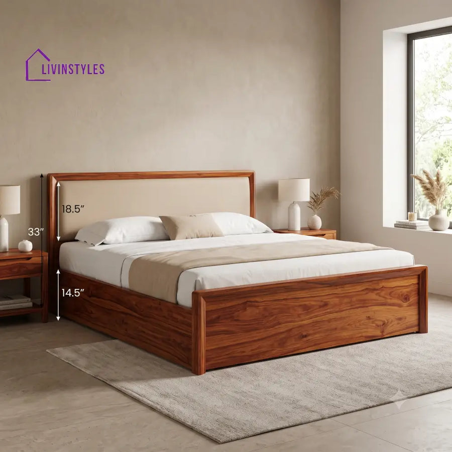 Poornima Wooden Bed | Solid Wood Double Bed | Wooden King size bed & Wooden Queen size bed
