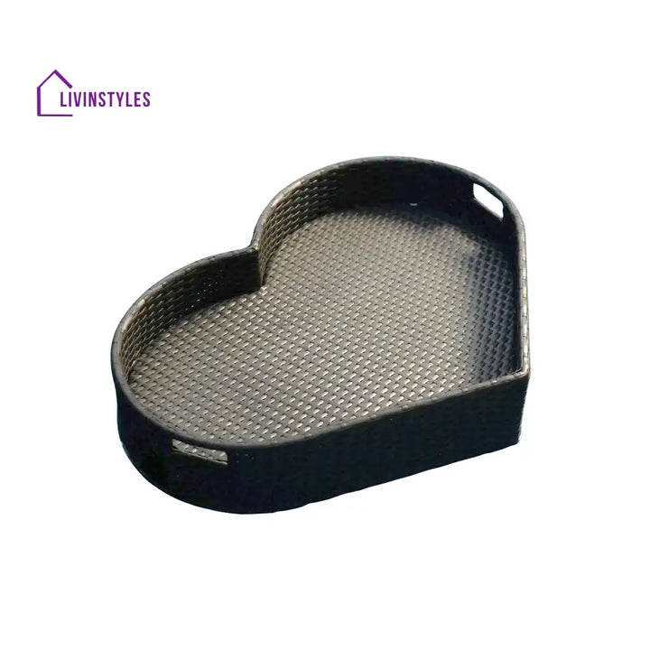 Poorvi Luxury Floating Serving Tray For Swimming Pool - Brown (Heart Shape)