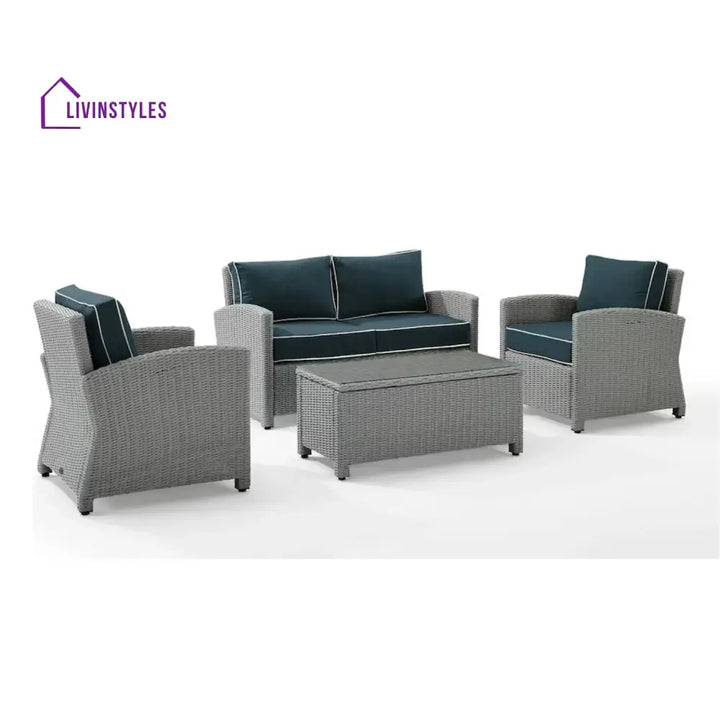 Porch Outdoor Sofa Set 2 Seater 2 Single seater and 1 Center Table - Sofa Sets