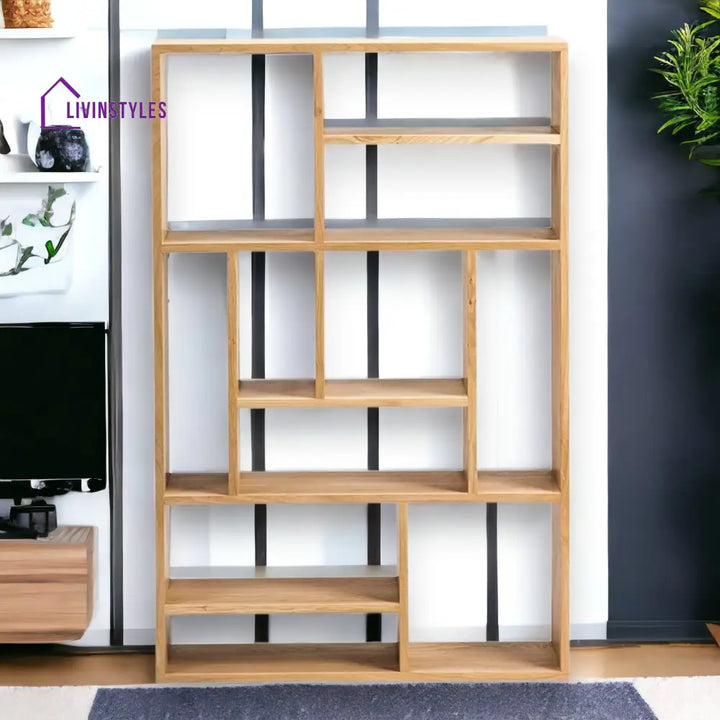 Nismaaya Danya Oak Wood Bookcase