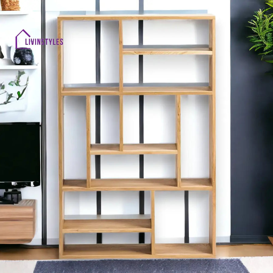 Nismaaya Danya Oak Wood Bookcase