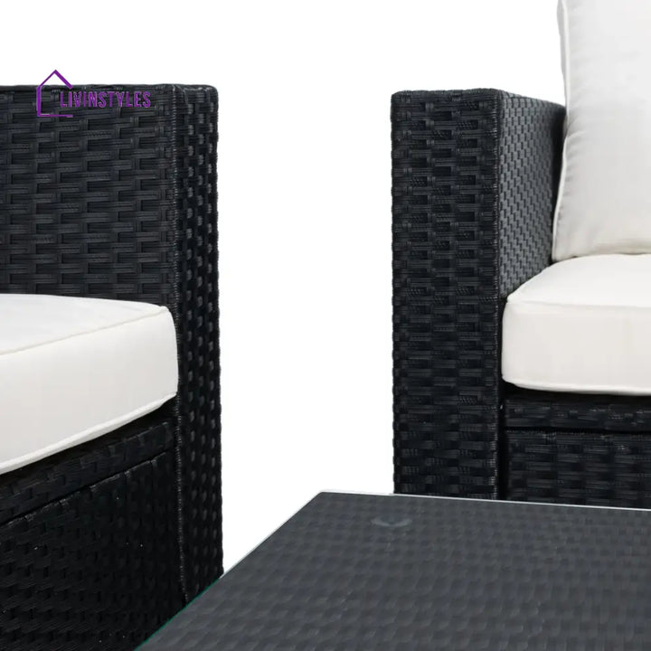 Power Outdoor Sofa Set 2 Seater 2 Single seater and 1 Center Table Set (White) - Sofa Sets