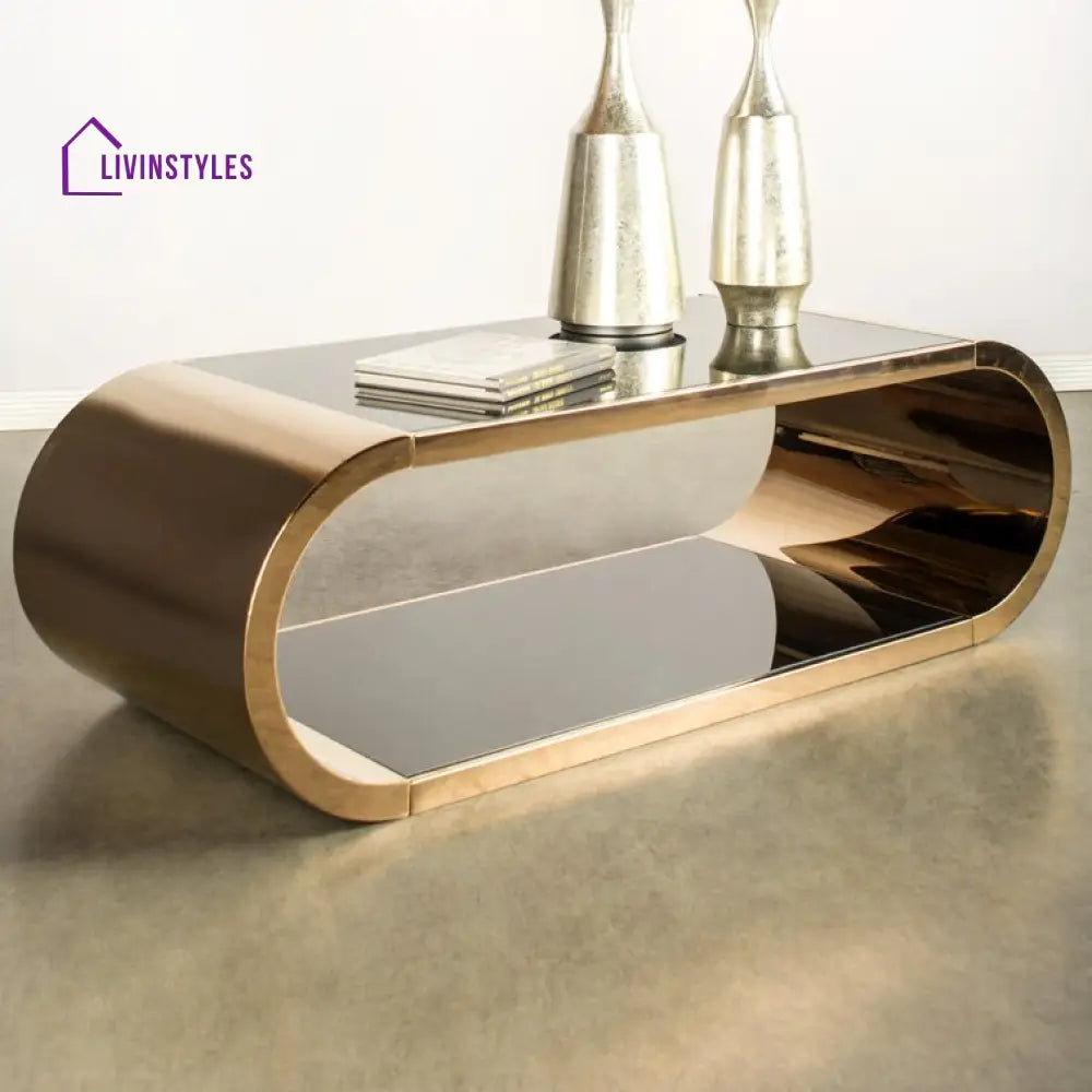 Prachi Stainless Steel With Pvd Coated Coffee Table For Living Room (Copy)