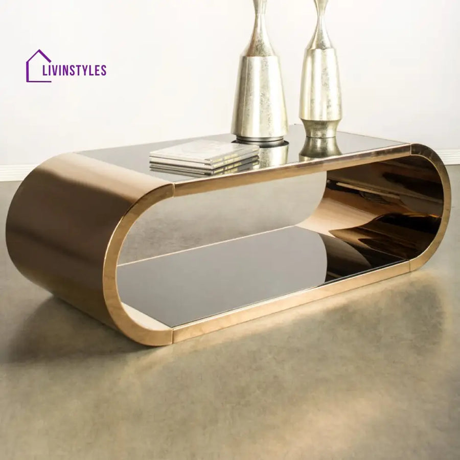 Prachi Stainless Steel With Pvd Coated Coffee Table For Living Room (Copy)