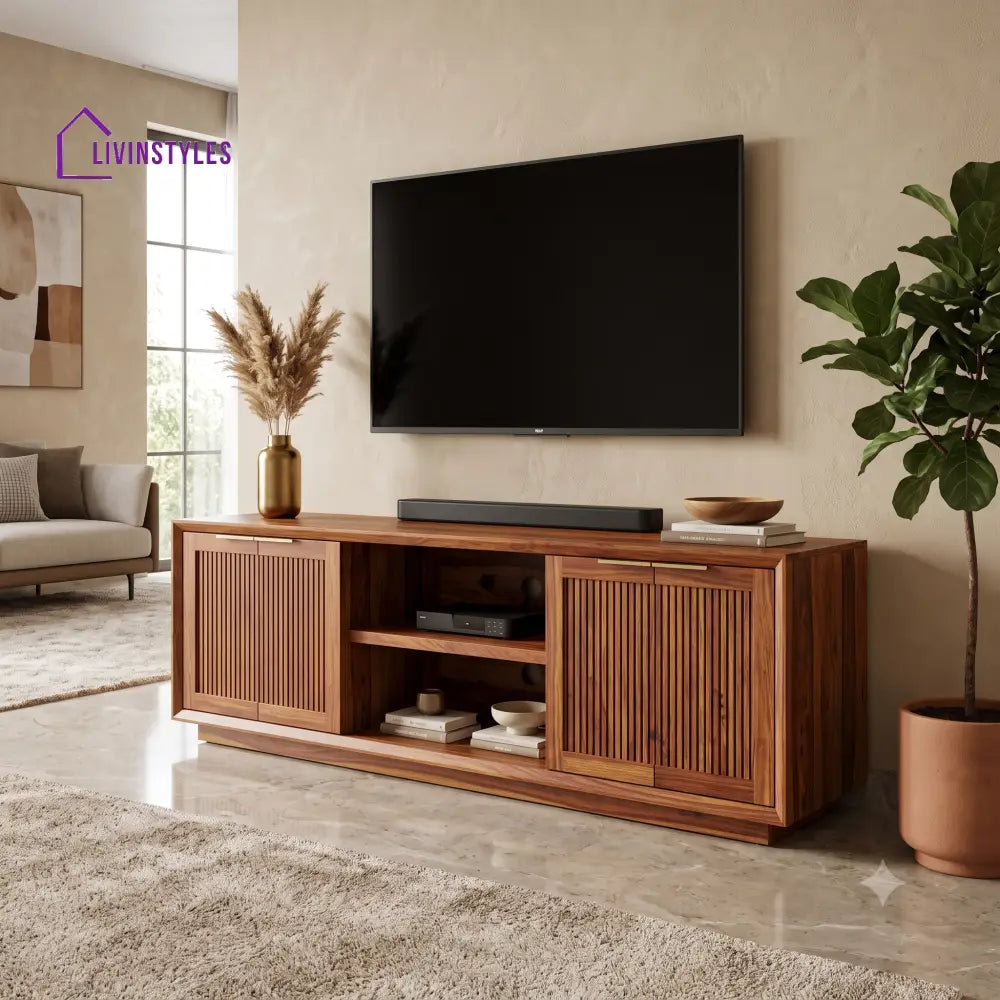 Pradeep Solid Sheesham Wood Tv Unit for Living Room | Tv Cabinet | Tv Console