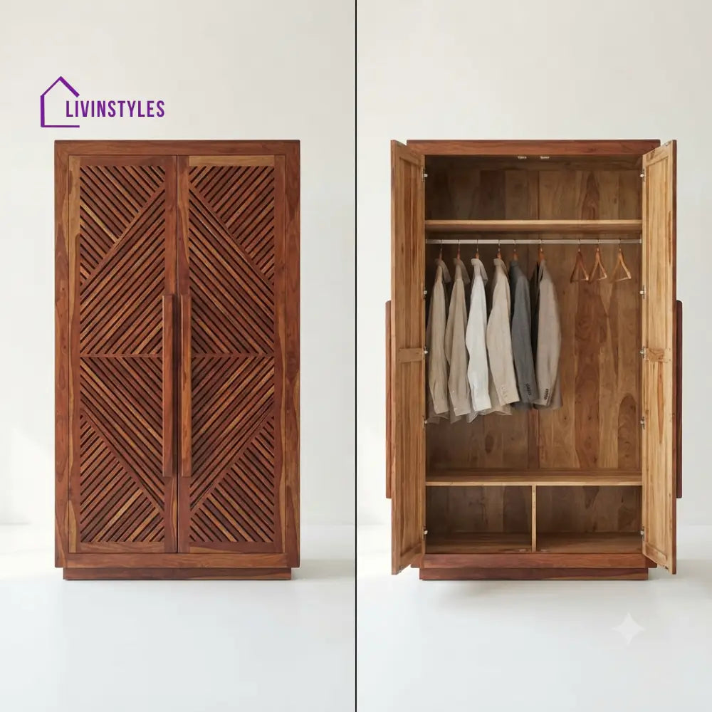 Pragya Wooden Wardrobe for Clothes | Cupboard for Clothes