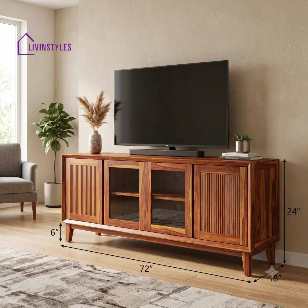 Prakash Solid Sheesham Wood Tv Unit for Living Room | Tv Cabinet | Tv Console