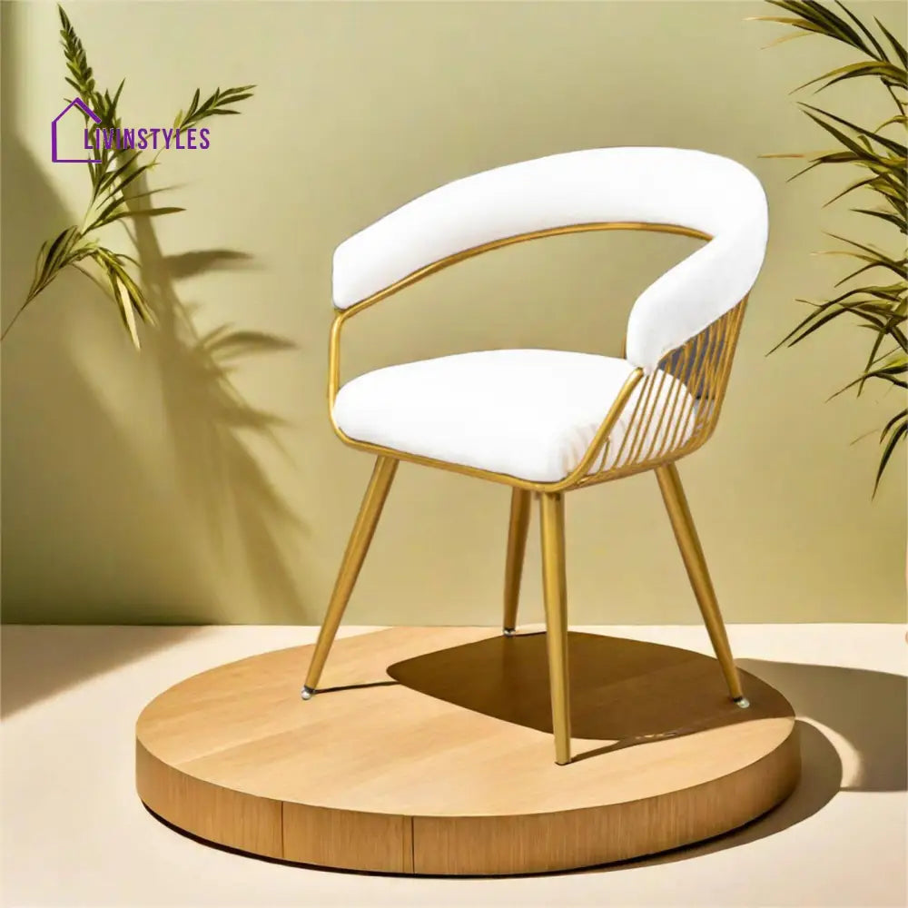 Prakruti Metal and Fabric Arm Chair | Living Room Chair | Lounge Chair