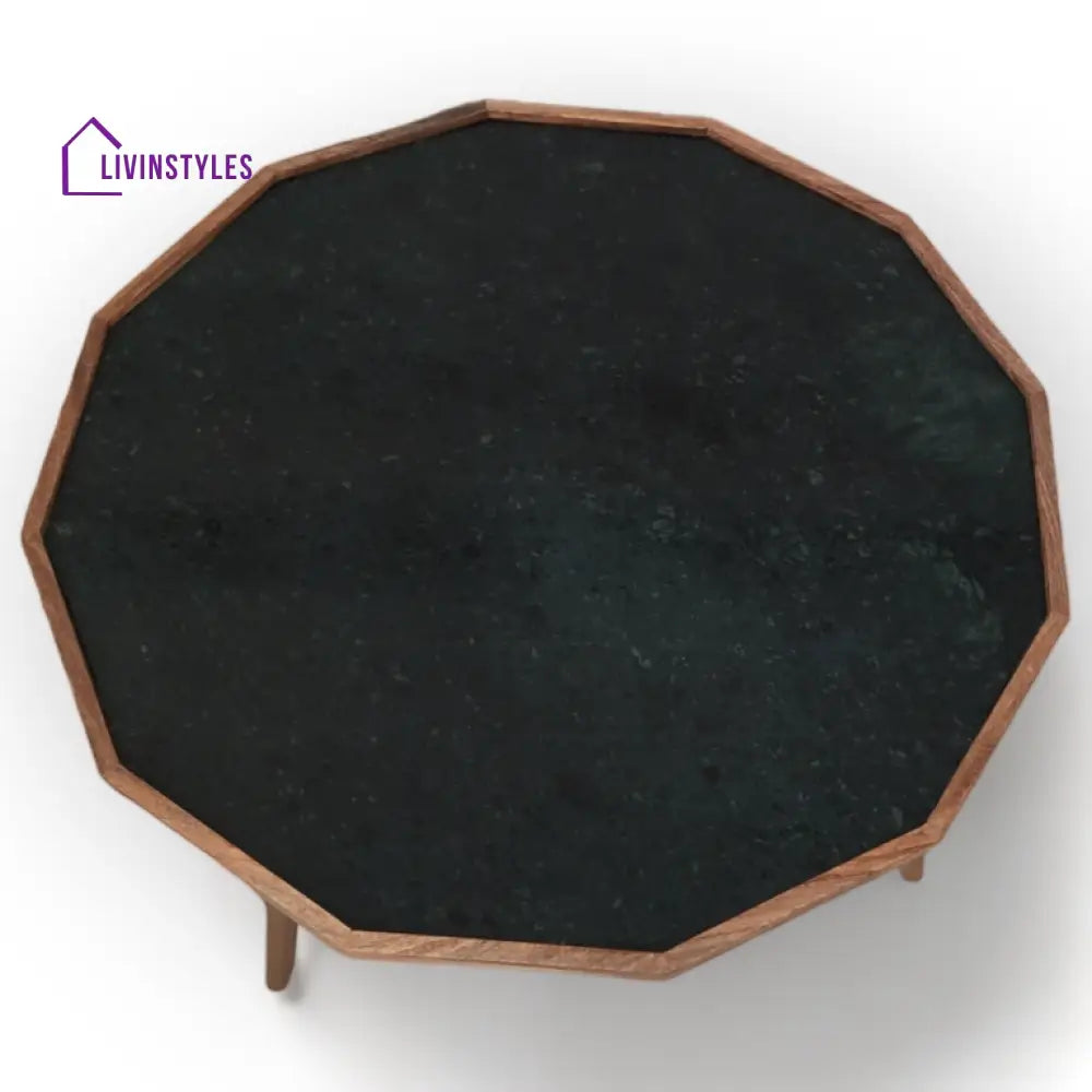 Pranav Green Marble Top Jade Coffee Table – Contemporary Elegance for Your Living Space Coffee Table