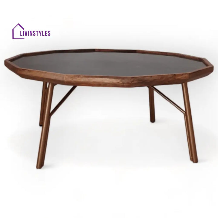 Pranav Green Marble Top Jade Coffee Table – Contemporary Elegance for Your Living Space Coffee Table