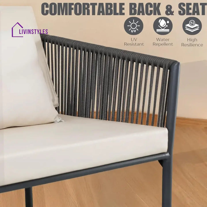 Pranavi Outdoor 4 Seater Rope Sofa Set - Sofa Set