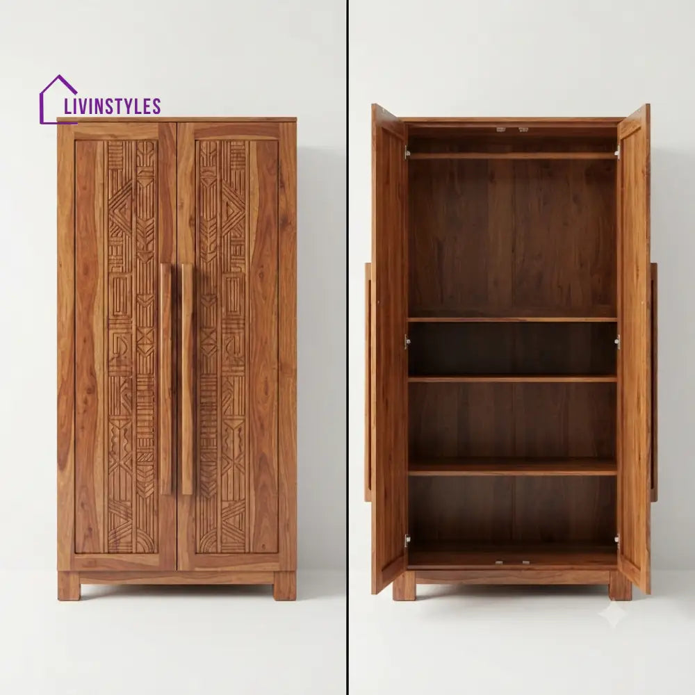 Pranavi Wooden Wardrobe for Clothes | Cupboard for Clothes